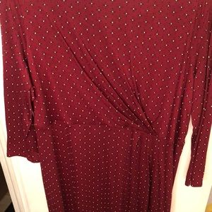 NWT Loft 3/4 sleeve runched in front dress